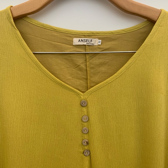 Anself Mustard Minimal/ Boho Natural Dress - Picture 2 of 7